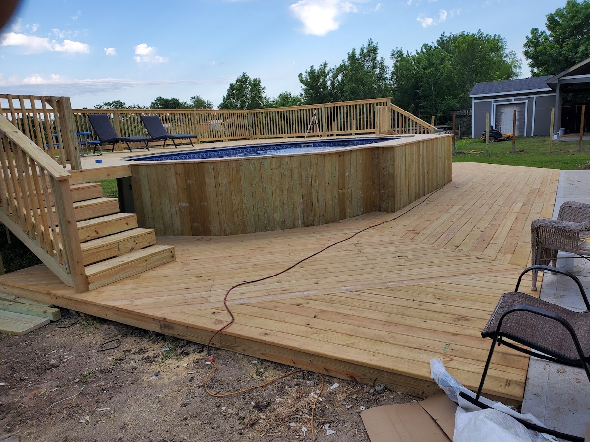 Custom deck and pool construction